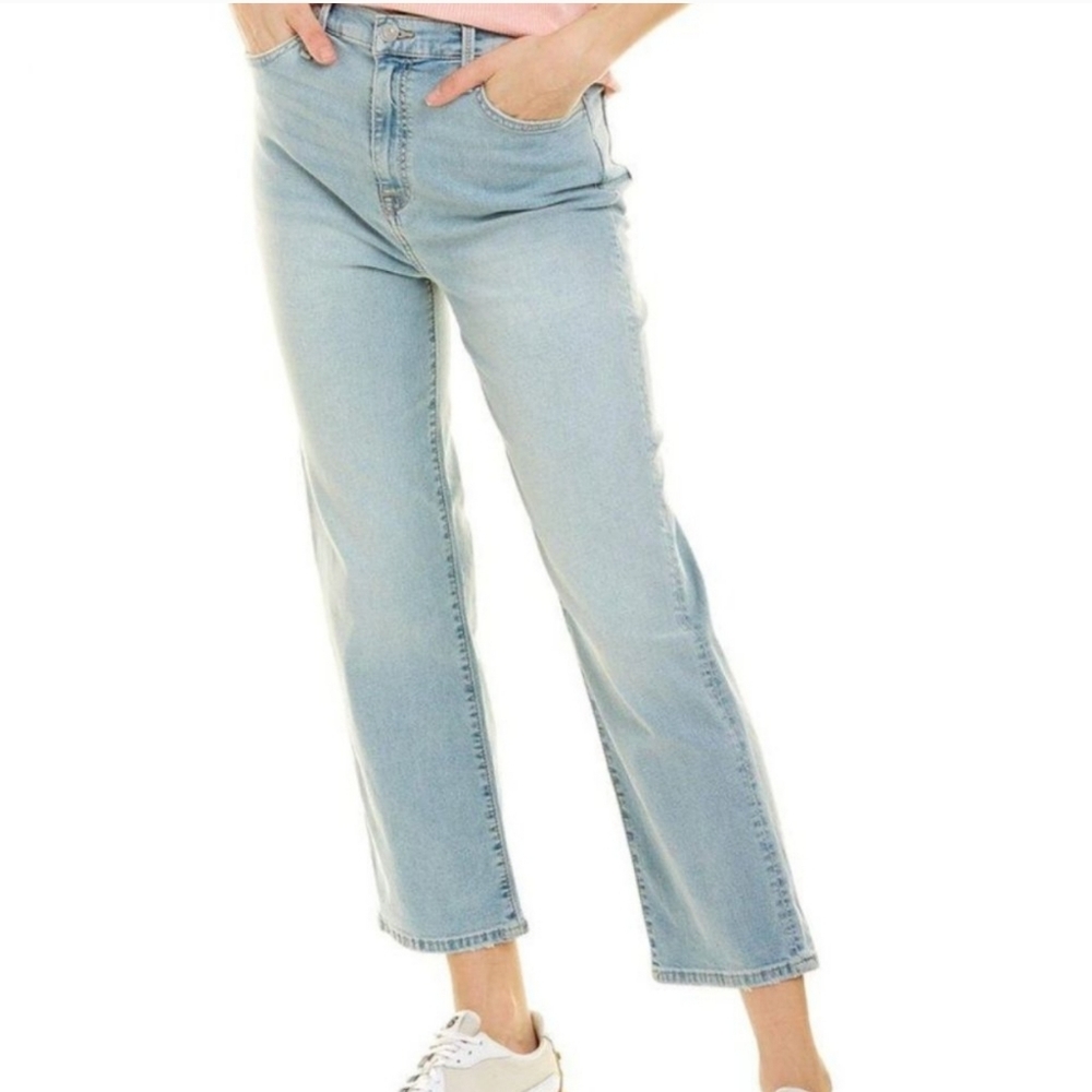 Hudson Noa Mid Rise Straight Crop Jeans